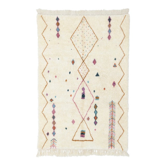 Hand-Knotted Wool Rug by Azele Studio For Sale