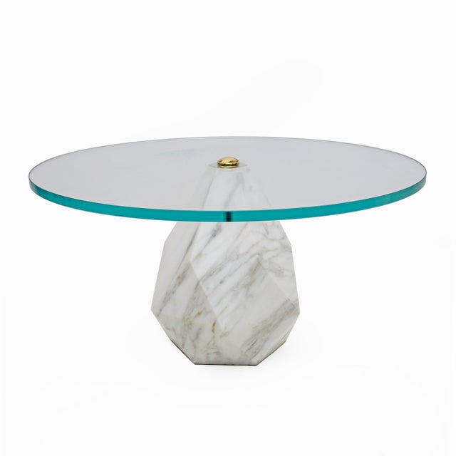 Gray Mid-Century Modern Italian Carrara Marble Coffee Table, 1970s For Sale - Image 8 of 8