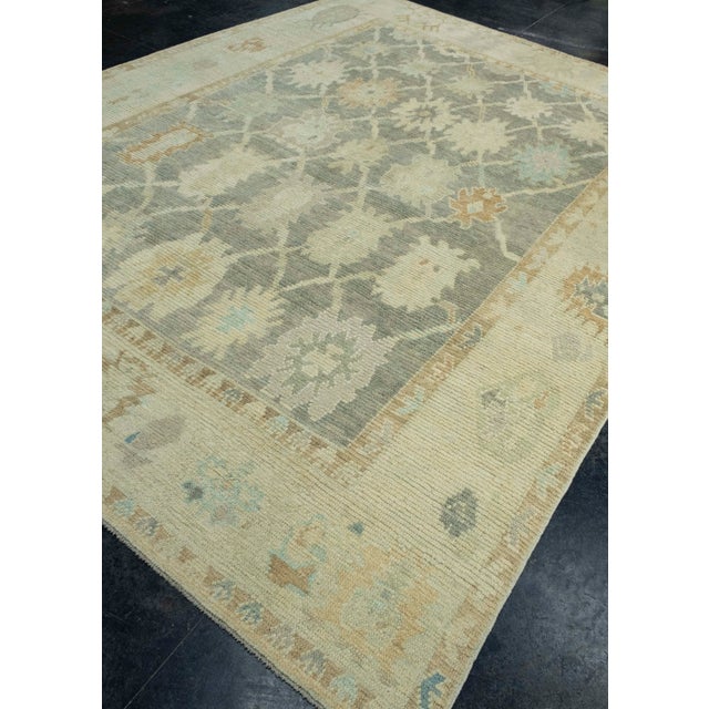 Turkish Turkish Oushak Rug 8'7" x 11'6" #18638 For Sale - Image 3 of 8