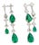 Natural diamond 0.30cts & emerald 0.74cts earring in 18k gold For Sale