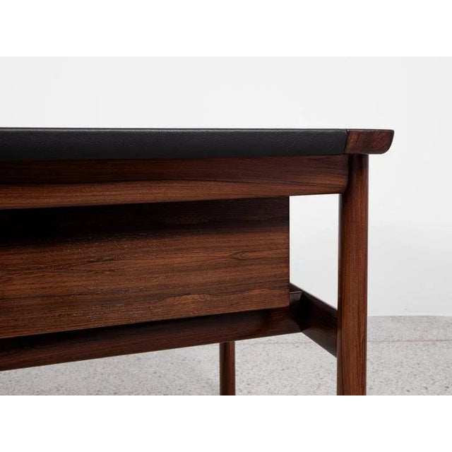 Vintage Danish Desk in Rosewood and Black Leather by Arne Vodder for Sibast, 1960s For Sale - Image 6 of 13