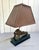 Vintage Stretching Lion Bronzed Metal and Marble Desk Writing Table Foyer Table Lamp For Sale - Image 4 of 12