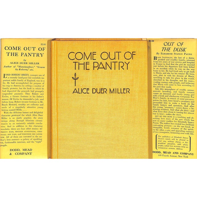 Traditional "Come Out of the Pantry" 1934 Miller, Alice Duer For Sale - Image 3 of 3