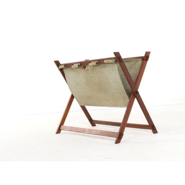 Animal Skin Vintage Folding Magazine Rack For Sale - Image 7 of 14