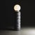 Gold Navazi Medium Floor Lamp in Scorched Coal Ceramic and Frosted Glass by Svitanok For Sale - Image 8 of 10
