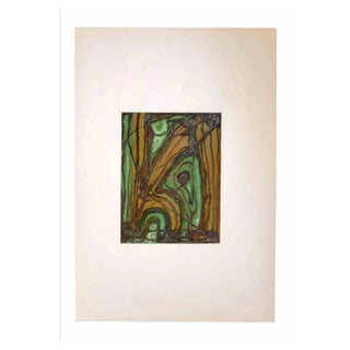 Leo Guida, Composition, Original Mixed Media, 1960s For Sale