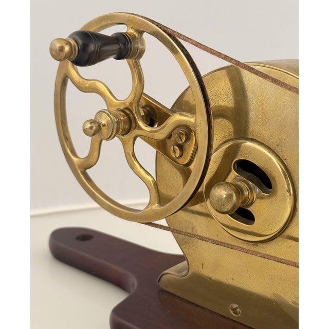 Early 19th Century Mechanical Fire Bellows of Brass and Mahogany From the Georgian Era For Sale - Image 10 of 12