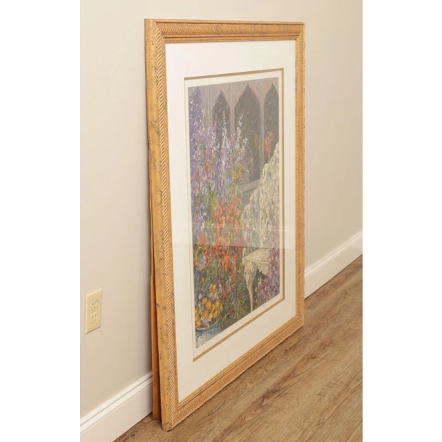 Henri Plisson 'A Place in the Garden', Custom Framed Serigraph For Sale - Image 4 of 13