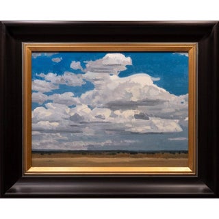 Gathering Form Study by Michael Magrin | Oil on Mounted Linen Landscape With Clouds For Sale