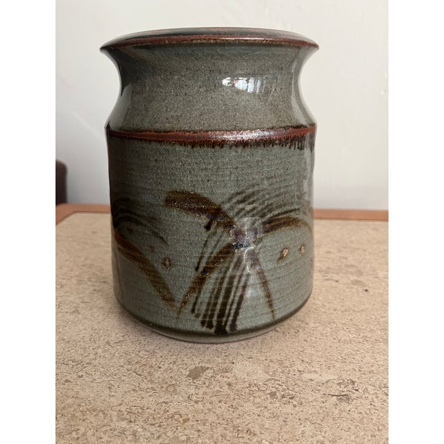 Vintage 1970s Danish Style Tiara Stoneware Vase For Sale - Image 4 of 4
