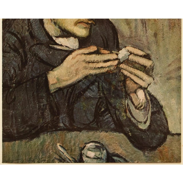 Pablo Picasso 1948 After Pablo Picasso "The Absinthe Drinker", First Edition Parisian Offset Lithograph For Sale - Image 4 of 11