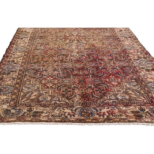 Antique Persian Bakhtiari Rug Runner, 04'00 X 09'10 For Sale - Image 4 of 10