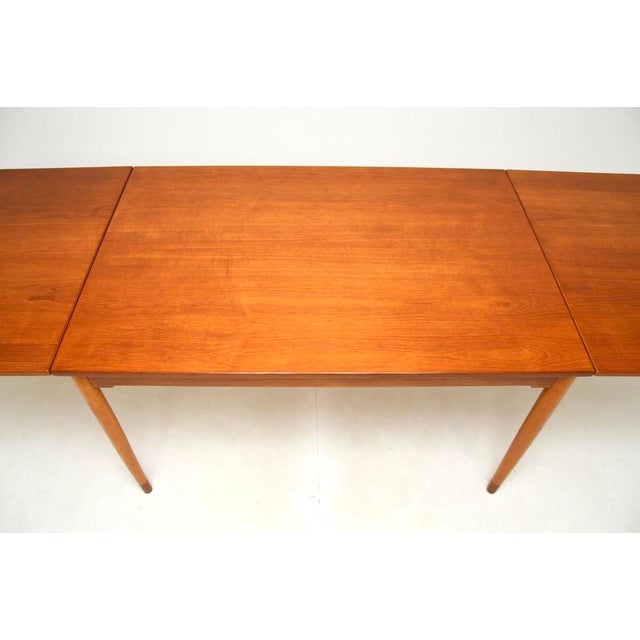 Vintage Danish Teak Drop-Leaf Dining Table attributed to Borge Mogensen for Søborg Møbelfabrik, 1960s For Sale - Image 6 of 8