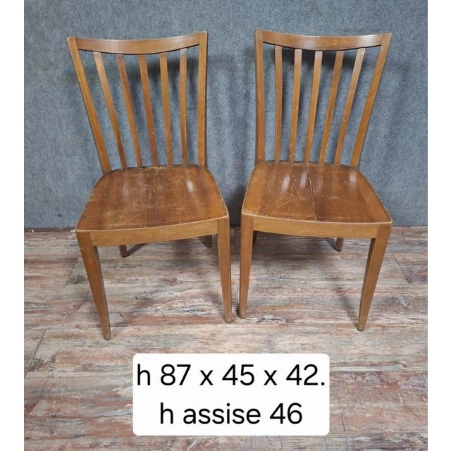 Wood Vintage Chair in Light Wood, 1950s For Sale - Image 7 of 11