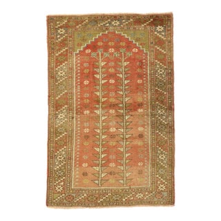 Vintage Turkish Oushak Rug - 03'02 X 04'08 For Sale