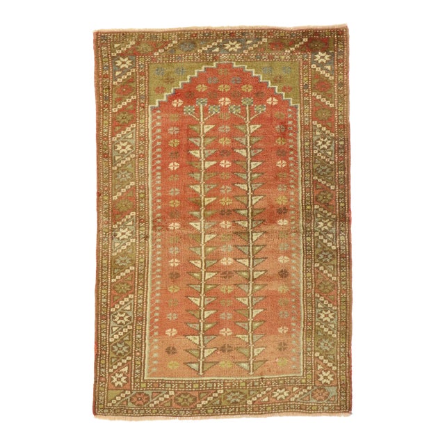 Vintage Turkish Oushak Rug - 03'02 X 04'08 For Sale