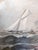 19th Century Oil Painting of America's Cup Yacht Race in Grisaille Palette For Sale - Image 12 of 17