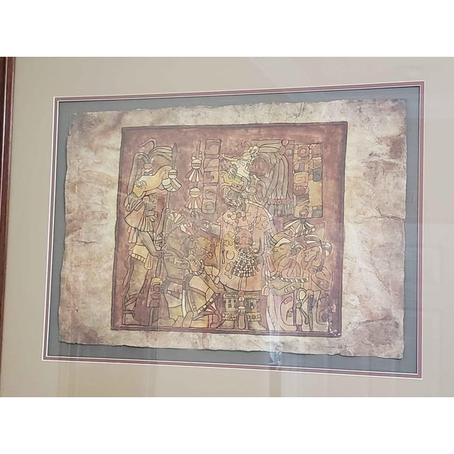 Double-matted and professionally framed in a high quality wood frame, this art piece is a visually-interesting depiction...