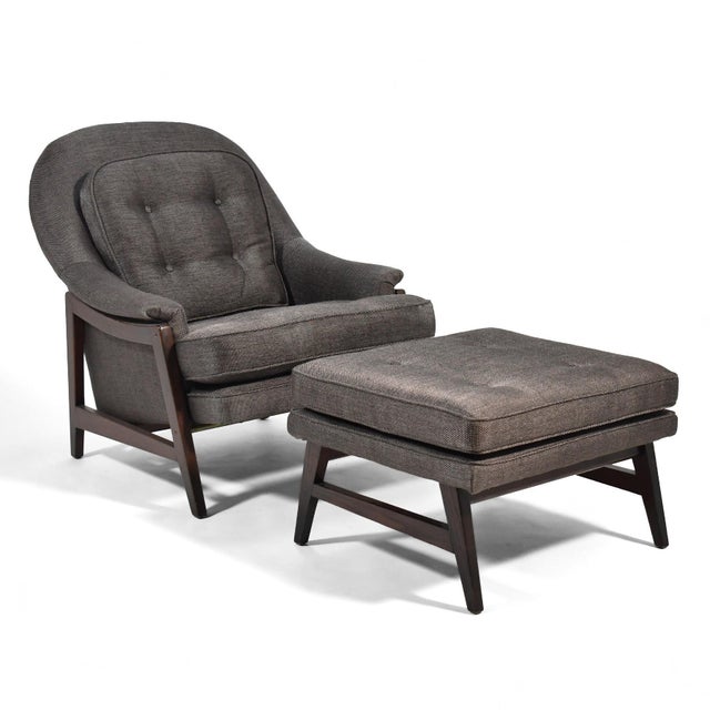 This spectacular design by Ed Wormley from his Janus collection for Dunbar, the model 5701 lounge chair and ottoman is a...