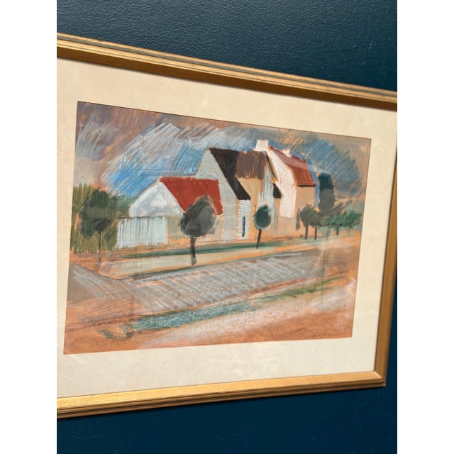 Thore Andersson, House in Skanör, 1950s, Watercolor & Paper, Framed For Sale - Image 6 of 12
