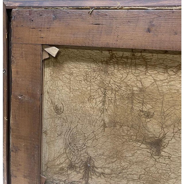 Grissaille Painting with Putti Riding on Dolphin, Framed For Sale - Image 3 of 8