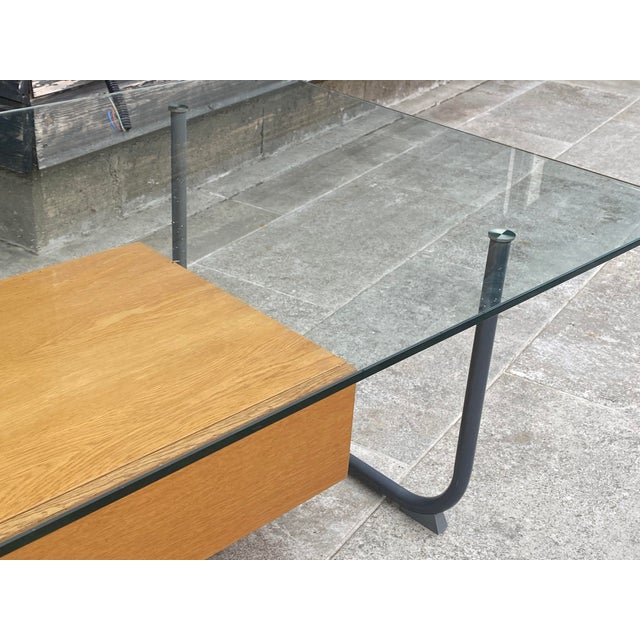 Tubular Glass and Wood Coffee Table with Drawer from Ikea, 1990s For Sale - Image 15 of 18