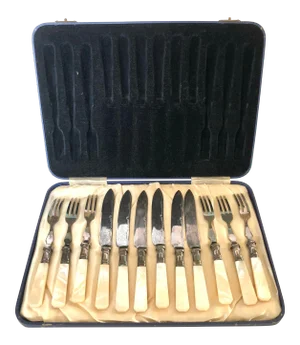 12 Piece Mother of Pearl Fruit/Dessert Set