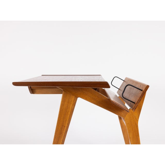 Vintage Desk in Oak by Marcel Gascoin, 1940s For Sale - Image 6 of 13