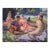 Picnic in the Park - Mid Century Figurative Landscape by Albert Genta For Sale