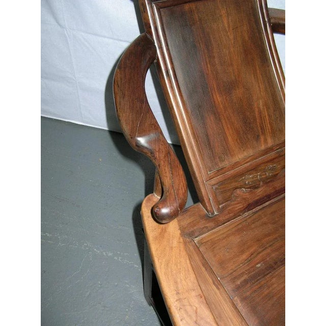 19th Century Chinese Hongmu Hardwood Reclining Chair For Sale In New York - Image 6 of 11