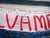 Textile Moisés Villafuerte "Salvame" Blue, Pink, and Red Abstract Contemporary Seascape Painting with Texts, 2022 For Sale - Image 7 of 9