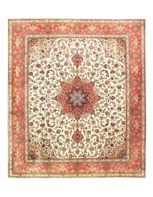 Pasargad Persian Tabriz Silk & Wool Rug - 8′6″ × 10′