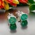 2010s Natural Emerald Stud Earrings 14k White Gold 1.93 Carats Certified For Sale - Image 5 of 11