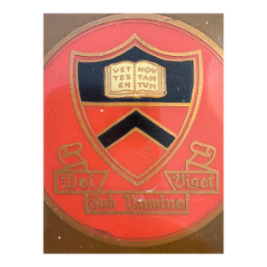 Ivy League Memorabilia Collectors Item Princeton University Wood Plaque in Latin Handmade Rare 1953