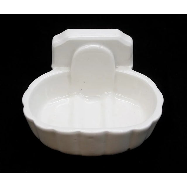Traditional Vintage European Wall Mount Ceramic Soap Dish For Sale - Image 3 of 10