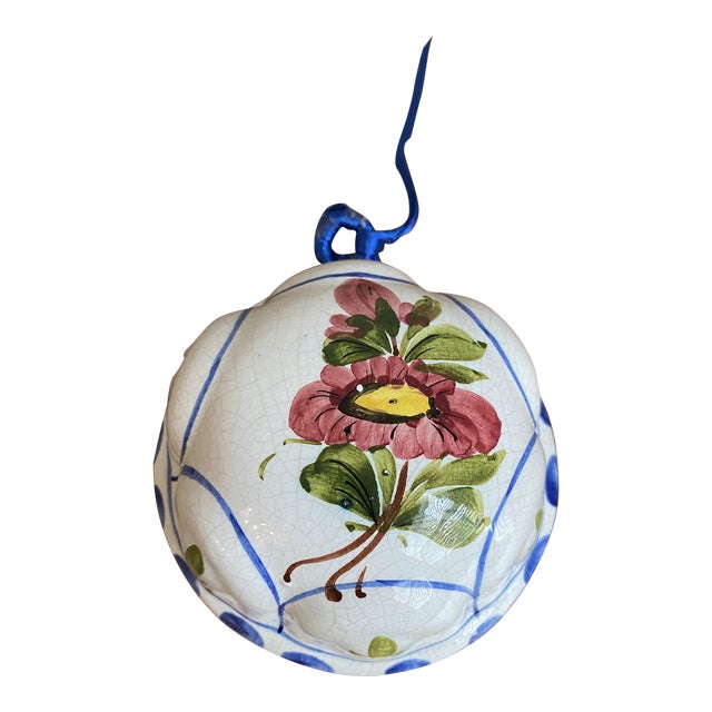 Early 20th Century Polychrome Hand Painted 3D Ornament, Wall Hanging For Sale