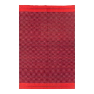Galerie Shabab Collection Mid-20th Century Handmade Turkish Flatweave Accent Rug in Red For Sale