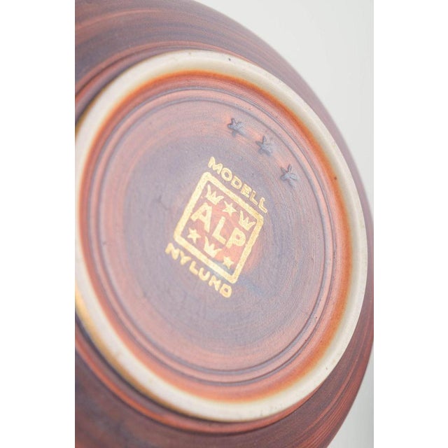 Gunnar Nylund Lidded Bowl and Dish in Ceramic by Gunnar Nylund for Alp, Lidköping, 1960s, Set of 2 For Sale - Image 4 of 5