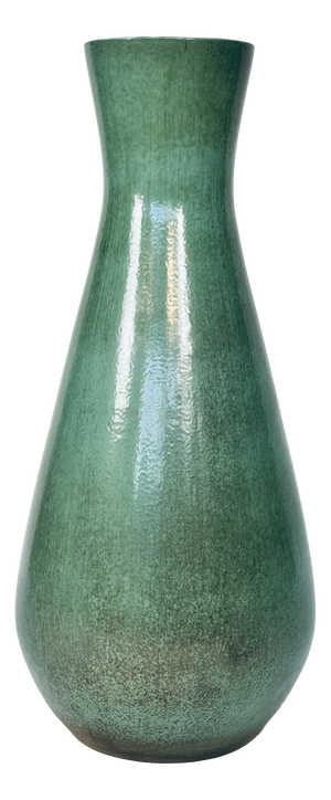 Large Turquoise Glazed Ceramic Floor Vase, Italy, 1950s