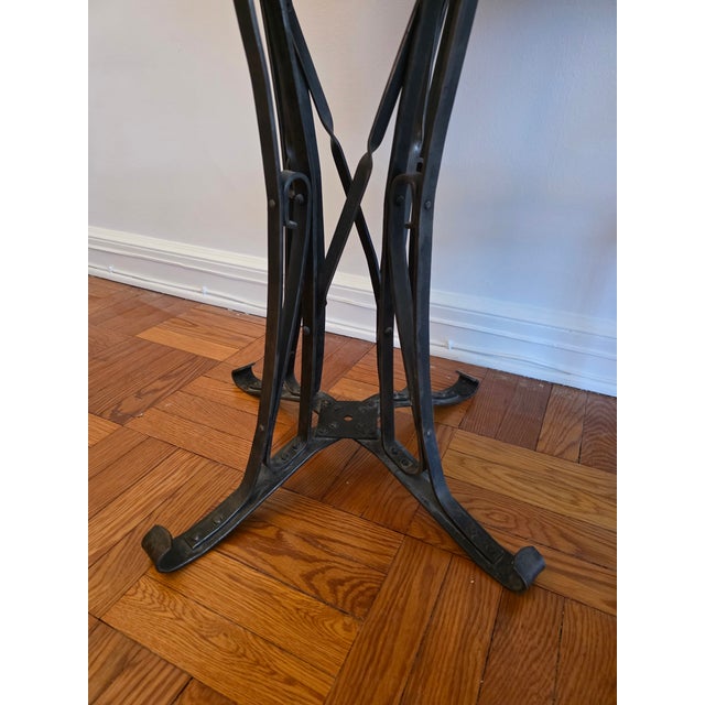 Vintage French Industrial Bistro Table & Chairs For Sale - Image 13 of 13