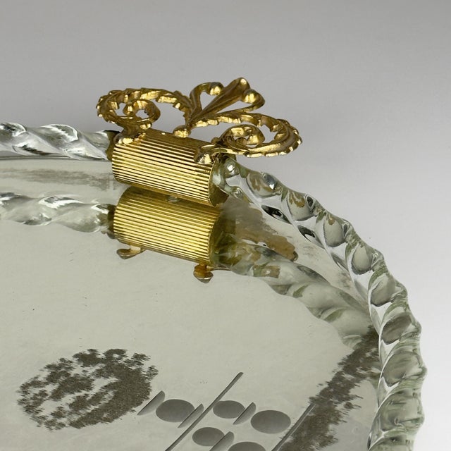 Large Vintage Venetian Murano Glass Mirror Tray, Italy, 1950s For Sale - Image 11 of 15