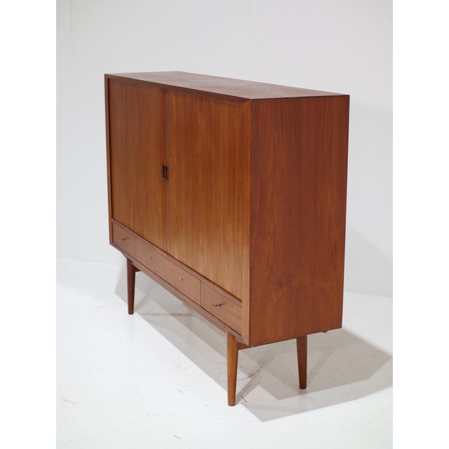 54 Highboard Tambour Doors in Teak by Arne Vodder for Sibast, 1960s For Sale - Image 6 of 13