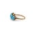 Late 19th Century Victorian 10k Gold Five-Stone Turquoise Paste Ring, Size 7.5 For Sale In Los Angeles - Image 6 of 9