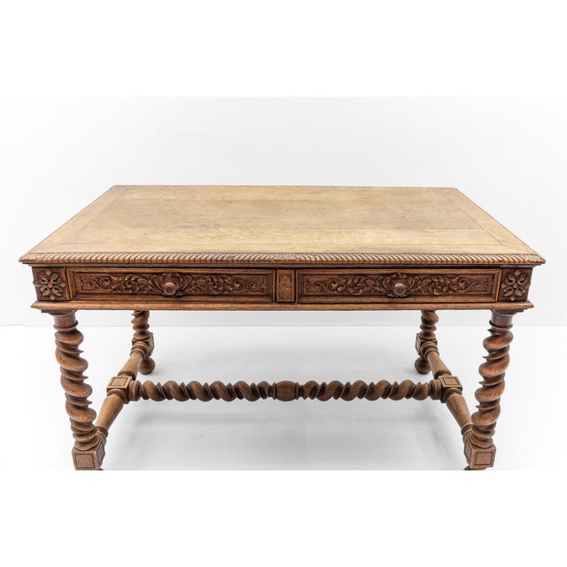 French Barley Twist Writing Desk For Sale - Image 11 of 17