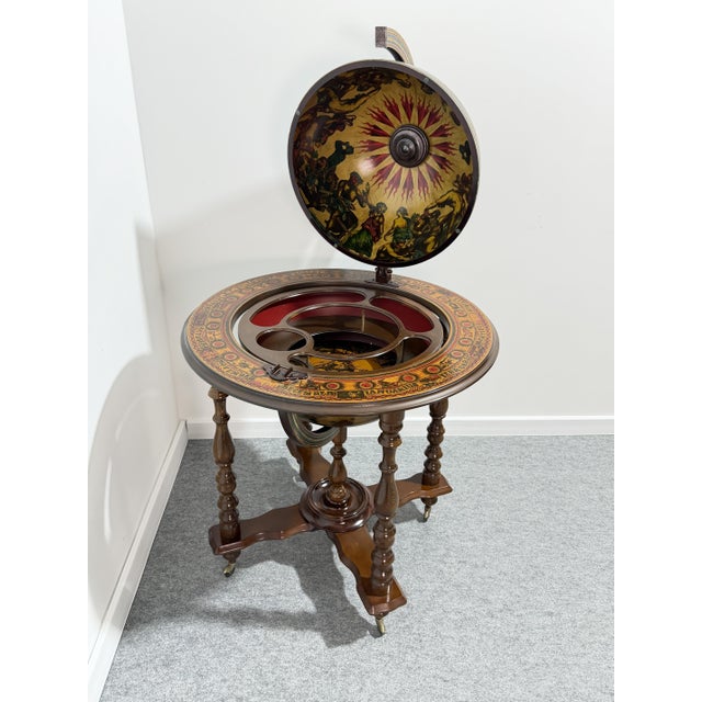 Large Globe Bar Cart, Italy, 1970 For Sale - Image 4 of 6