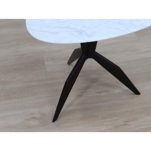 Mid-Century Tripod Coffee Table with Marble Top, 1950s For Sale - Image 12 of 13
