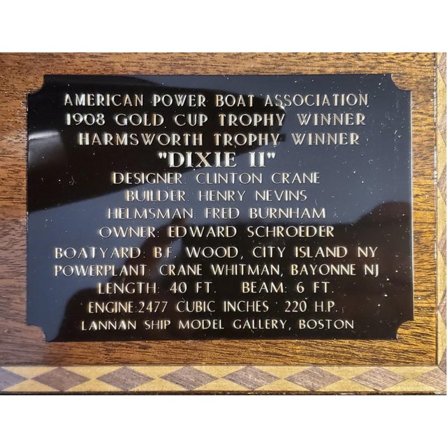 Lannan’s Scale Ship Model of the 1908 Gold Cup Trophy Winner “Dixie Ii” For Sale - Image 18 of 18