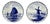Hand-Painted Blue and White Landscape Plates from Royal Delft, 1980s, Set of 2 For Sale