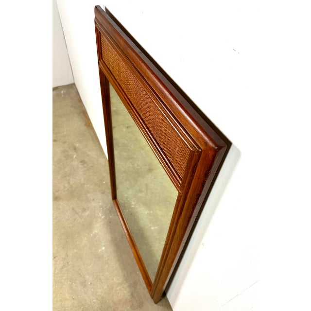 Vintage Drexel Mid Century Modern / Campaign “Passage” Collection Campaign Wall Mirror For Sale In New York - Image 6 of 11
