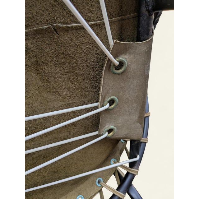 Mid-Century Balloon Armchair in Green Cocktail Chair from Lusch & Co., 1960s For Sale - Image 9 of 10